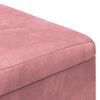 vidaXL Tabouret bouton avec coussin Rose 60 x 60 x 45 cm Velours