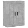 vidaXL Buffet haut Gris b&eacute;ton 69,5x34x180 cm Bois d'ing&eacute;nierie