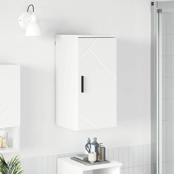 vidaXL Cabinet de salle de bain Montage mural Blanc 30 x 31,5 x 61 cm