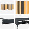 vidaXL Auvent R&eacute;tractable Multicolore 300 x 250 cm Tissu et M&eacute;tal