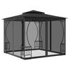 vidaXL Tonnelle avec moustiquaire 300x300x265 cm Anthracite