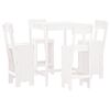 vidaXL Ensemble de bar de jardin 5 pcs blanc bois massif de pin