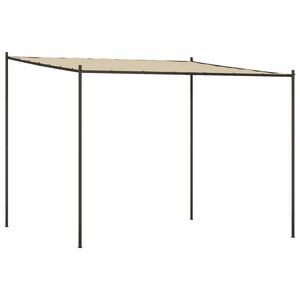 vidaXL Belv&eacute;d&egrave;re beige 3x3 m 180 g/m&sup2; tissu et acier