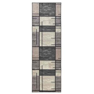 vidaXL Coureur de Tapis LESAKA Marron 80 x 250 cm Velours diamant