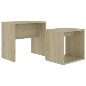 vidaXL Ensemble de table basse Ch&ecirc;ne sonoma 48x30x45cm Bois ing&eacute;nierie