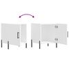 vidaXL Tables de chevet 2 pcs blanc 40x40x50 cm bois d&rsquo;ing&eacute;nierie
