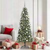vidaXL Sapin de No&euml;l artificiel Vert 180 cm PVC, plastique et acier