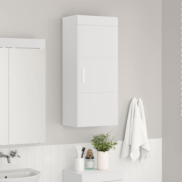 vidaXL Armoire murale de salle de bain TULUM Blanc 37 x 24,5 x 86 cm