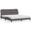 vidaXL Cadre de lit avec LED sans matelas Hvar gris 180x200 cm