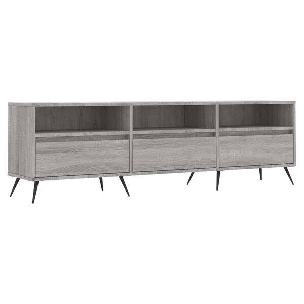vidaXL Meuble TV sonoma gris 150x30x44,5 cm bois d'ing&eacute;nierie