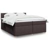vidaXL Sommier &agrave; lattes de lit avec matelas Marron fonc&eacute; 200x200 cm