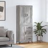 vidaXL Buffet haut Sonoma gris 69,5x34x180 cm Bois d'ing&eacute;nierie