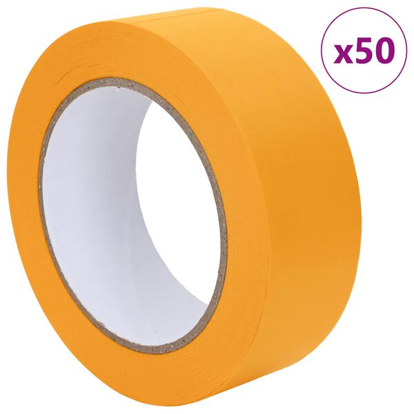 vidaXL Rubans de masquage pour peintre 50 pcs Jaune 38mm x 50m Papier