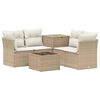 vidaXL Ensemble de Canap&eacute;s 6 pc Beige et blanc cr&egrave;me