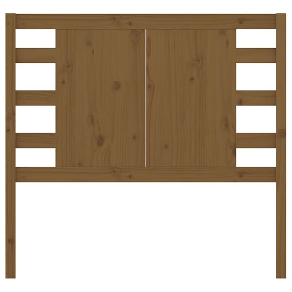vidaXL T&ecirc;te de lit Marron miel 106x4x100 cm Bois massif de pin