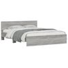 vidaXL Cadre de lit sans matelas sonoma gris 140x190 cm