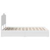 vidaXL Lit de Rangement Blanc 135 x 190 cm Bois d'ing&eacute;nierie
