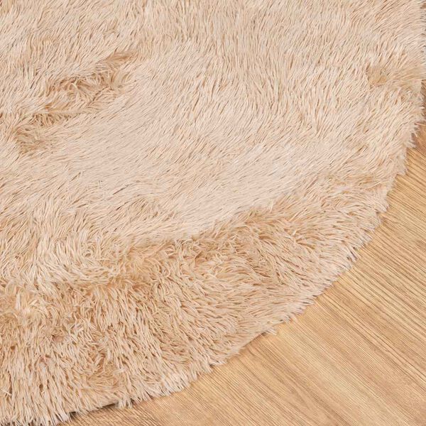 vidaXL Tapis shaggy &agrave; poils longs NAVARRA beige 160x160 cm polyester