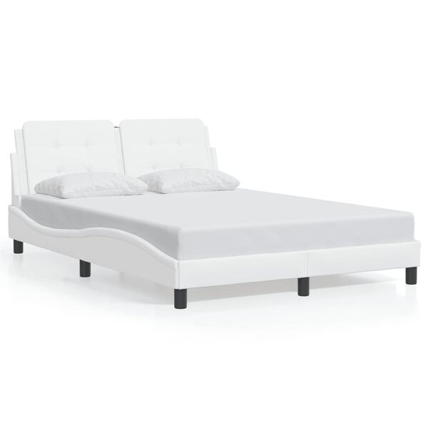 vidaXL Cadre de lit sans matelas Zadar blanc 120x200 cm similicuir