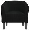 vidaXL Chaise cabriolet noir tissu