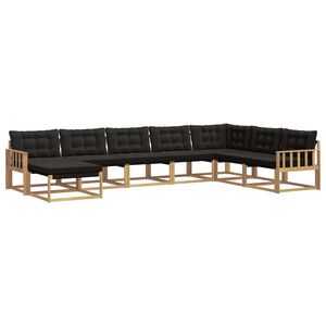 vidaXL Ensemble de canap&eacute;s d'ext&eacute;rieur 8 pc Blanc et noir