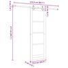 vidaXL Porte coulissante ORKDAL Marron 73,5 x 211 cm Pin massif