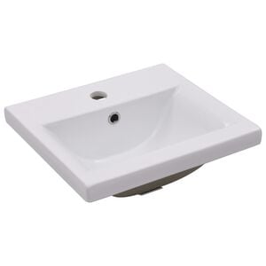 vidaXL Lavabo encastr&eacute; 42 x 39 x 18 cm C&eacute;ramique Blanc