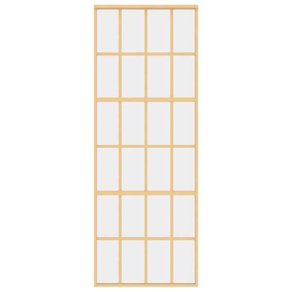 vidaXL Porte coulissante doré 76x205 cm verre ESG clair et aluminium