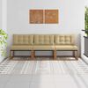 vidaXL 3 Pi&egrave;ce Sofa de milieu ext&eacute;rieur Bois d'Acacia Massif Naturel