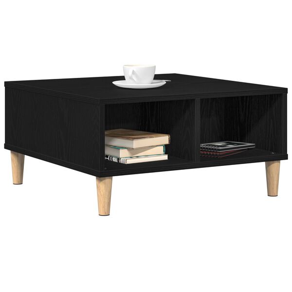 vidaXL Table basse Chêne noir 60 x 60 x 30 cm Bois d'ingénierie