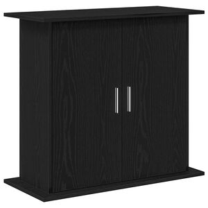 vidaXL Support d'aquarium Ch&ecirc;ne noir 81x36x73 cm Bois d'ing&eacute;nierie