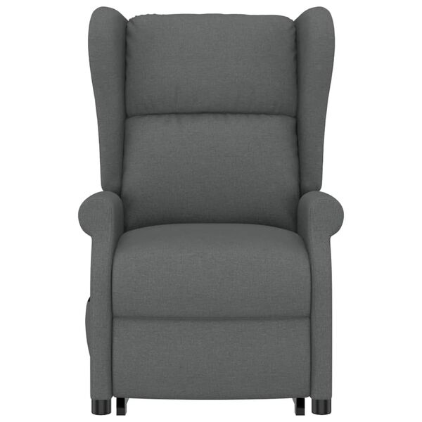 vidaXL Fauteuil de massage inclinable Gris fonc&eacute; Tissu