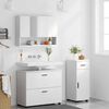 vidaXL Ensemble de mobilier de salle de bain avec tiroir 3 pcs Blanc
