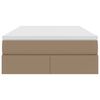 vidaXL Lit avec rangement et matelas Cappuccino 120 x 190 cm