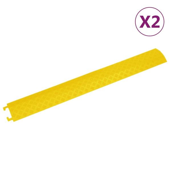 vidaXL Rampes de protection de c&acirc;ble 2 pcs 98,5 cm Jaune