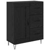 vidaXL Haut Armoire Ch&ecirc;ne noir 69,5 x 34 x 180 cm Bois d'ing&eacute;nierie