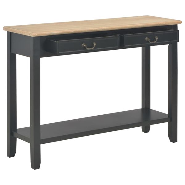 vidaXL Table console Noir 110x35x80 cm Bois