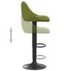 vidaXL Tabouret de bar Vert clair Velours