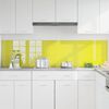 vidaXL Protection de cuisine 2 pcs Jaune 100 x 50 cm verre tremp&eacute;