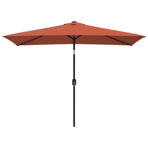 vidaXL Parasol d'ext&eacute;rieur avec m&acirc;t en m&eacute;tal 300x200 cm terre cuite