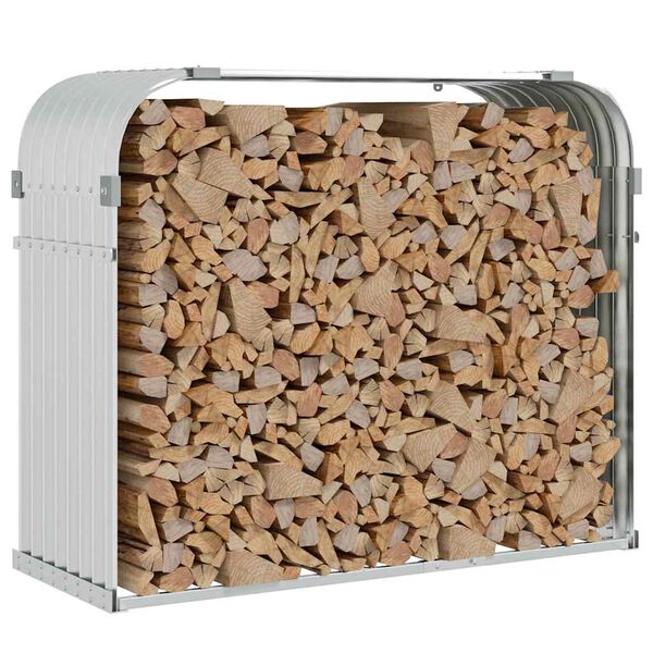 vidaXL Porte-b&ucirc;ches argent&eacute; 120x45x100 cm acier galvanis&eacute;