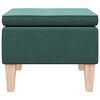 vidaXL Tabouret avec pieds en bois Vert foncé Tissu