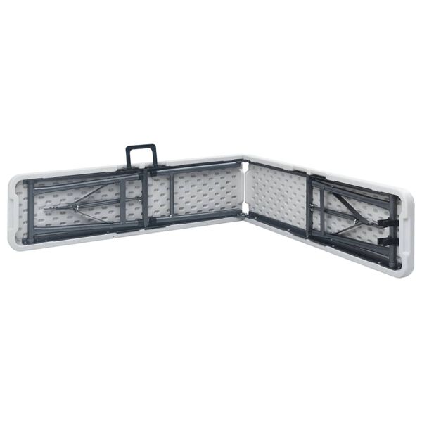vidaXL Bancs de jardin pliables lot de 2 180 cm PEHD Blanc