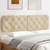 vidaXL Coussin de t&ecirc;te de lit cr&egrave;me 160 cm tissu