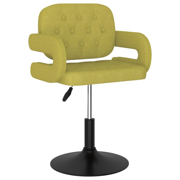 vidaXL Chaise pivotante &agrave; manger Vert Tissu