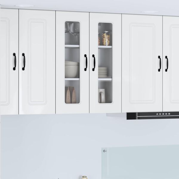 vidaXL Armoire de cuisine Kalmar Blanc brillant 60 x 31 x 80 cm