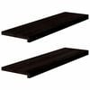 vidaXL Marches d'escalier 2 pcs brun-noir 90x30x2 cm ch&ecirc;ne massif