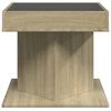 vidaXL Table basse avec LED chêne sonoma 50x50x45 cm bois d'ingénierie