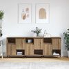 vidaXL Buffets 3 pcs ch&ecirc;ne artisanal 180 x 35 x 70 cm