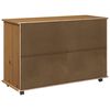 vidaXL Cabinet roulant avec roue Marron miel 100 x 39 x 65,5 cm